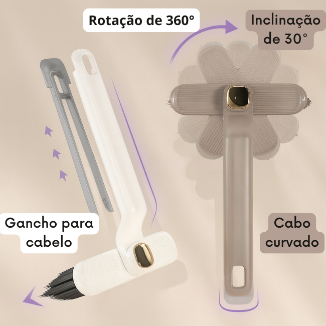 Escova Rotativa Multifuncional (x2) Mais uma grátis🎁 ✨
