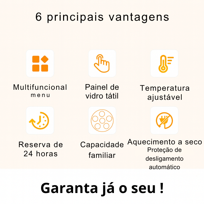 Cozedor elétrico multifuncional e inteligente