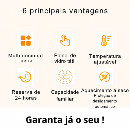 Cozedor elétrico multifuncional e inteligente